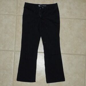 Dickies Work Pants Women 10R Black Good Stretch Cotton Trousers